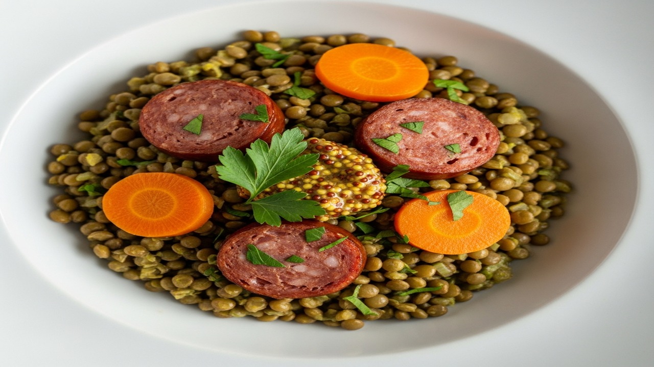 Lentilles au Saucisson Fumé