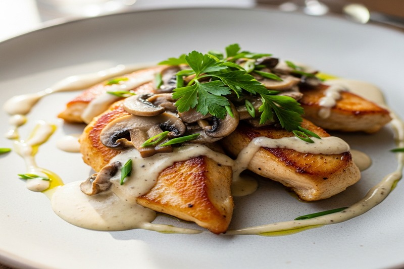 Poulet aux Champignons à la Crème de Grand-Mère
